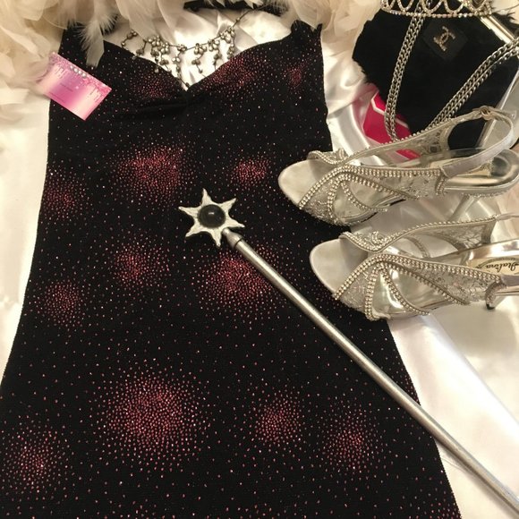 RARE gorgeous pixie dress covered in sapphire pink glitter! - Picture 16 of 16